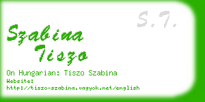 szabina tiszo business card